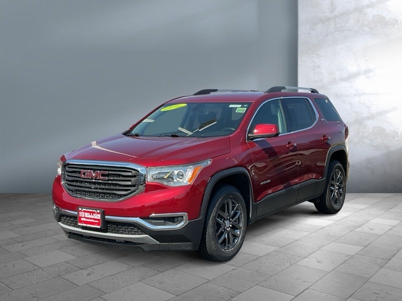 2019 GMC Acadia SLT in Red Quartz Tintcoat — front three-quarter view